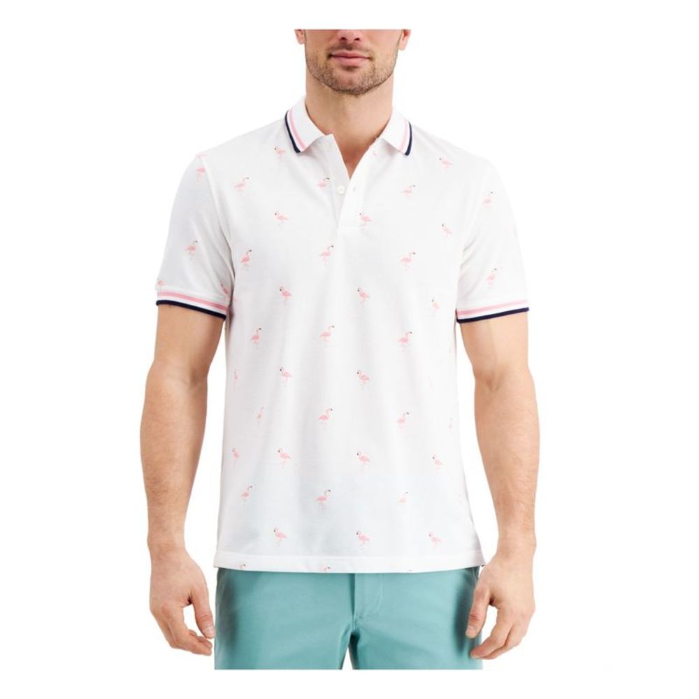 CLUBROOM Mens White Stretch Polo XXL